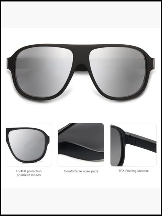 Polarized Aviator Sunglasses with UV400 Protection, Scratch-Resistant main image 7